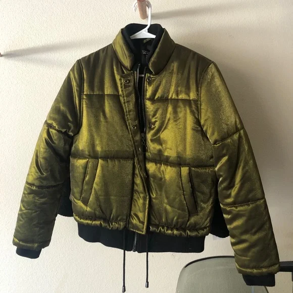 Topshop Puffer Bomber Jacket - Picture 2 of 8